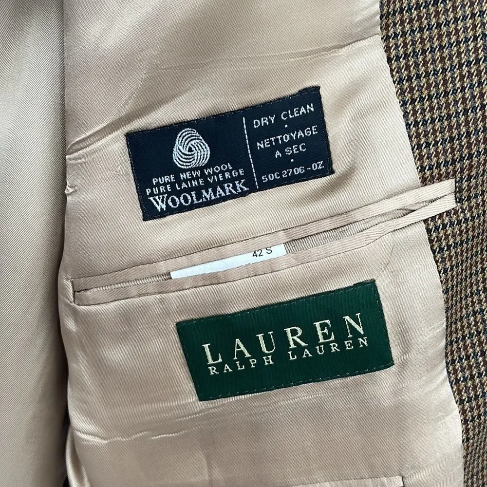 Lauren Ralph Lauren Houndstooth 3 Button Blazer
